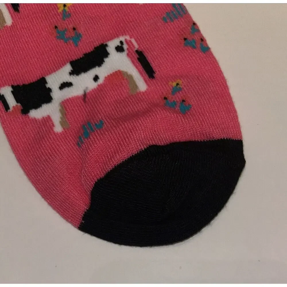 Cow Pink Socks Brand New! one size fits US size 6-10 UNISEX/Men/Women